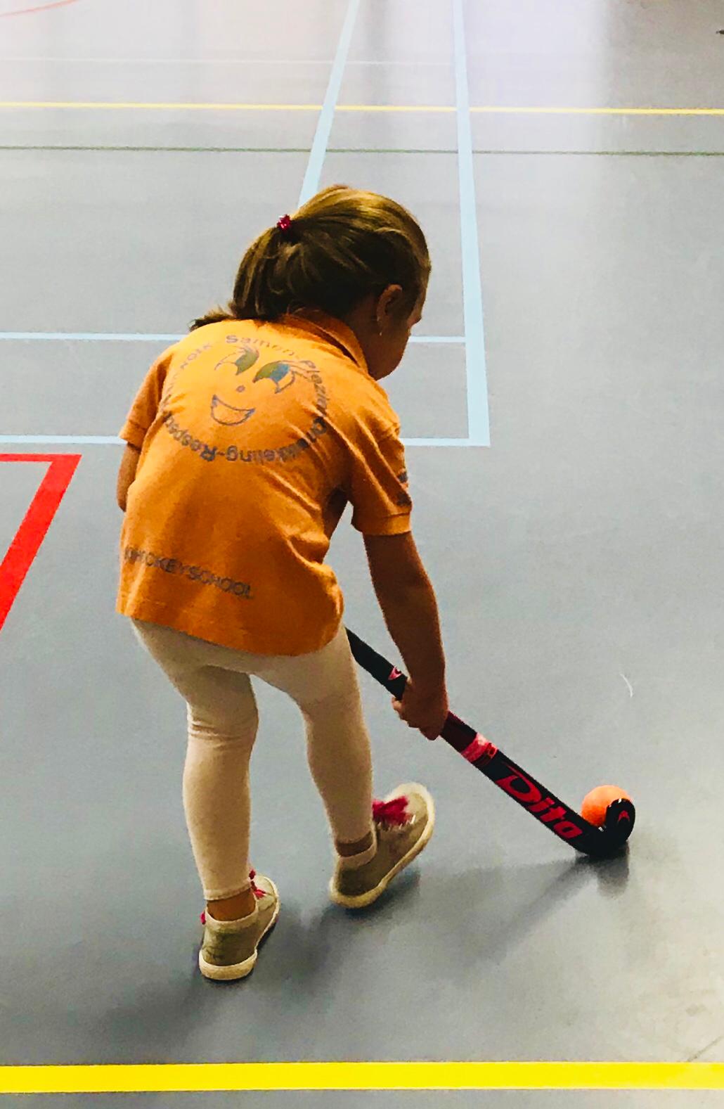 Focus op het drijven met bal en stick